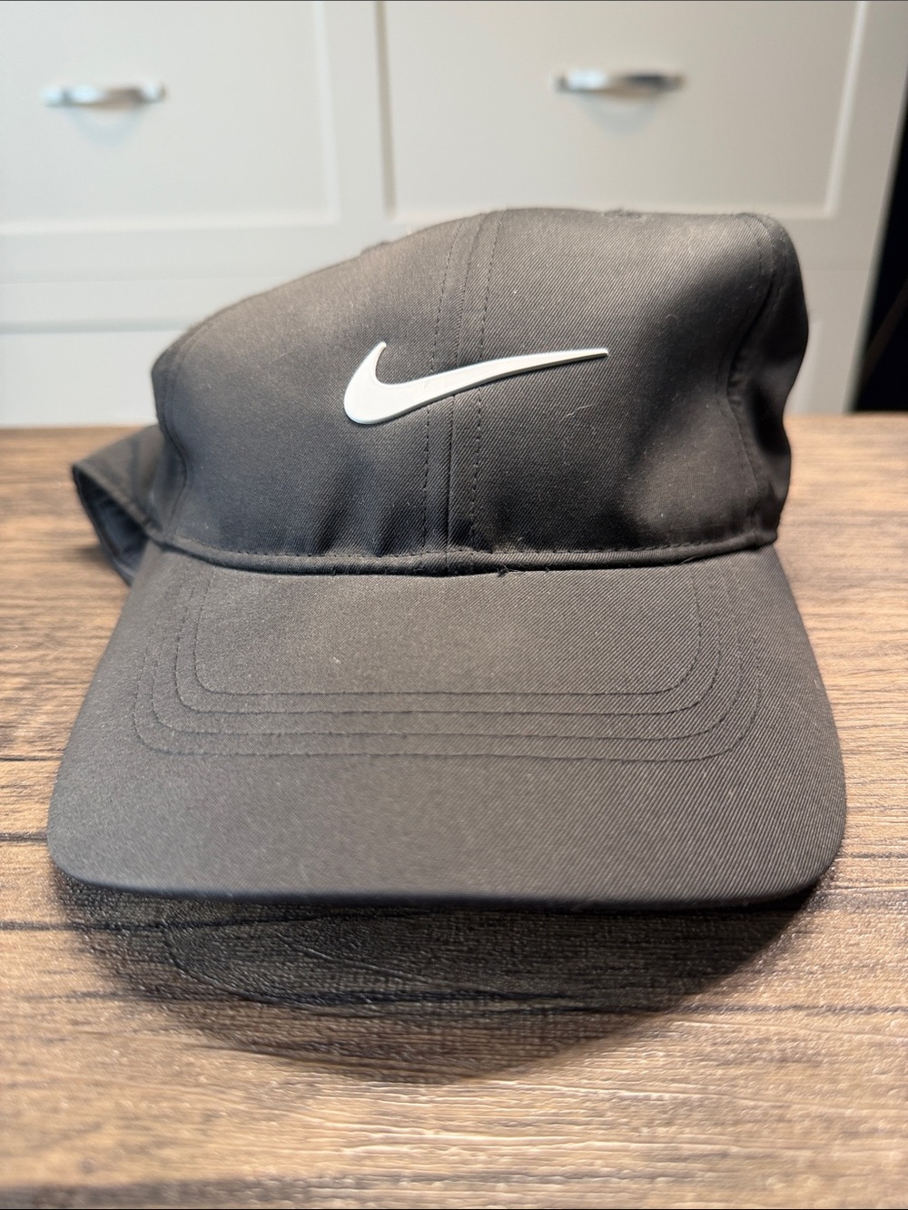 Nike Black Cap with White Swoosh